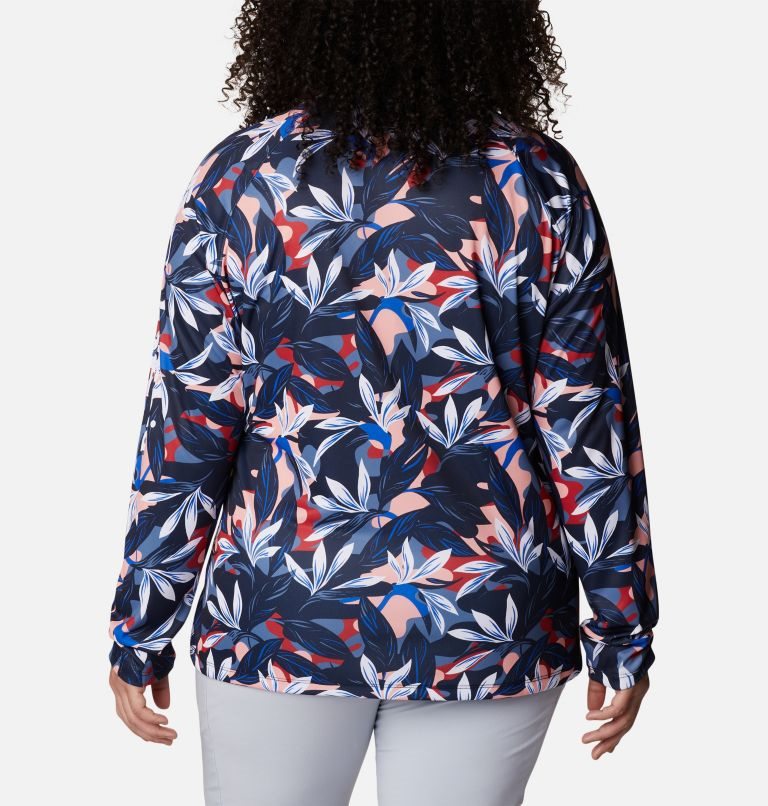 Women's Columbia PFG Super Tidal Tee II Long Sleeve Sweatshirts Flower | Plus Size CA-Q3C01
